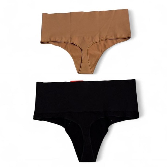 Lot of 2 SPANX SPANXshape™ ExtraOrdinary Thong Underwear in Black & Naked - Picture 2 of 2